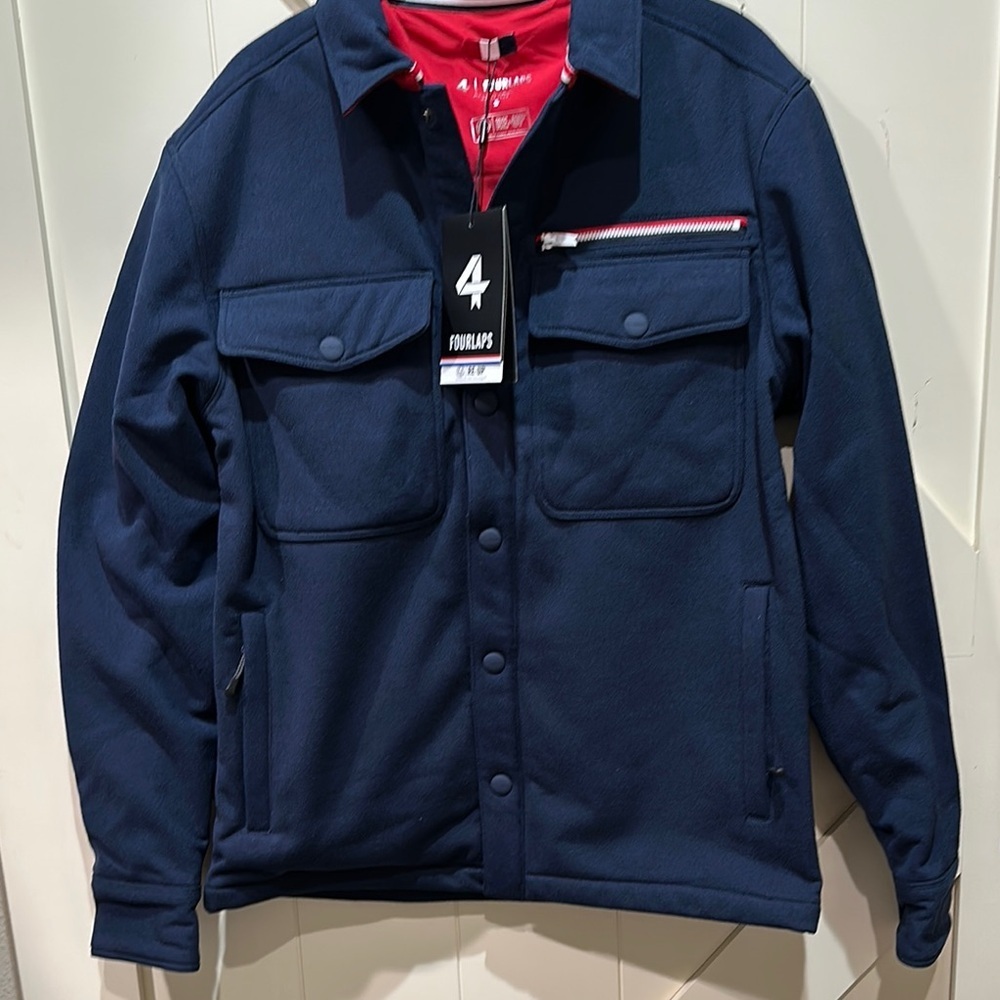Net Fourlaps Men's Navy Jacket. Size small 5 pockets. Snaps
